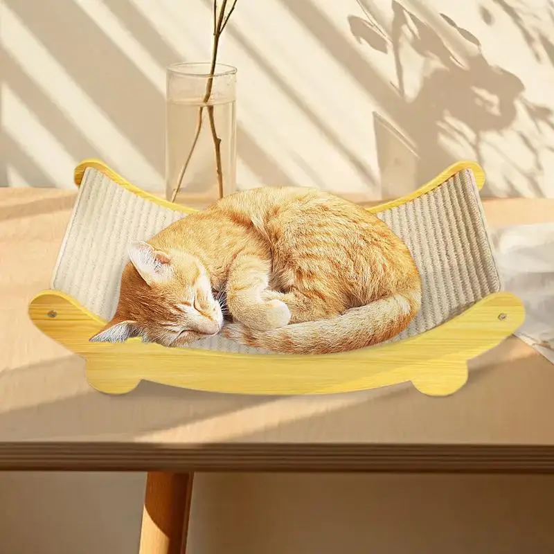 Chaise à gratter portable en sisal pour chats et animaux de compagnie, lit de salon à gratter, extérieur, maison, couchage