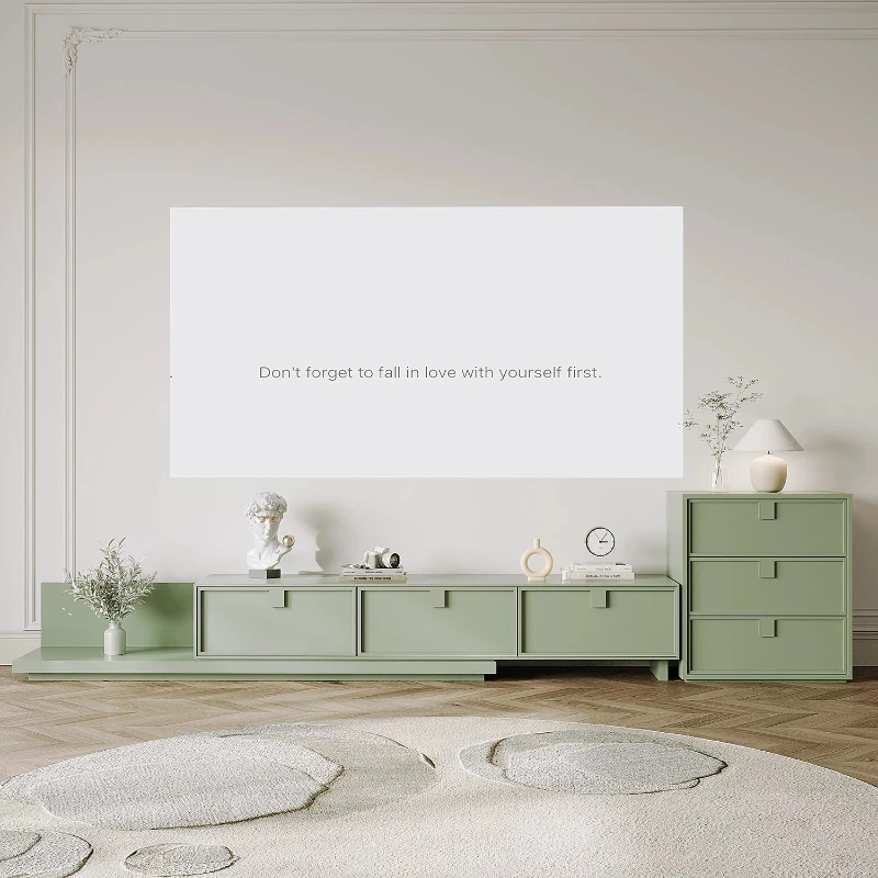 Mural Design Tv Stand Media Support Movable Telescopic Tv Stand Cabinets Table Muebles Para Salas Mid Century Furniture