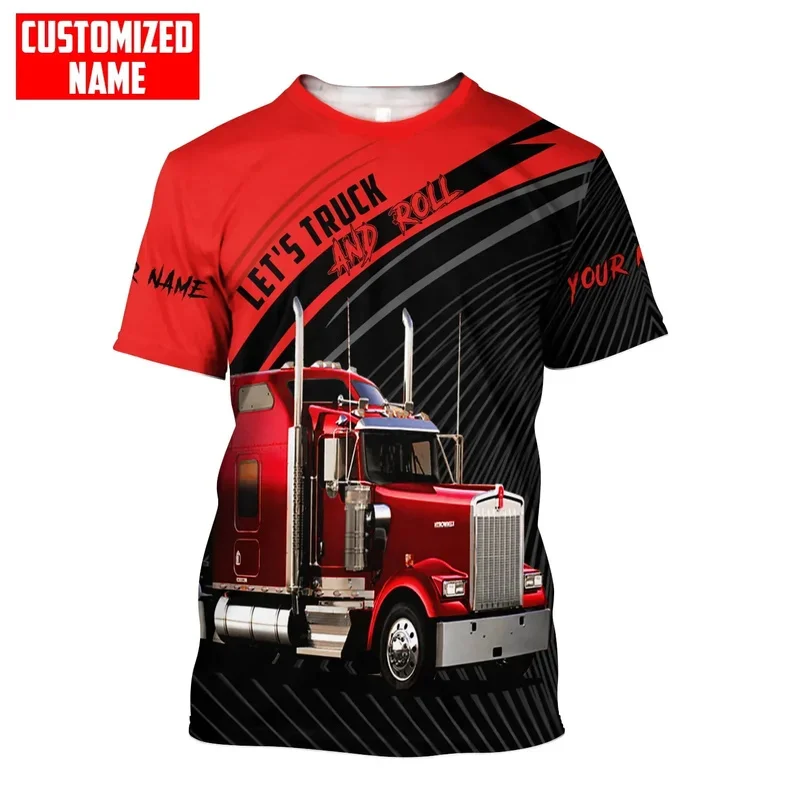 2025 yiyi PLstar Cosmos moda de verano para hombre, camiseta con estampado 3D de camionero, camisetas informales Unisex Harajuku