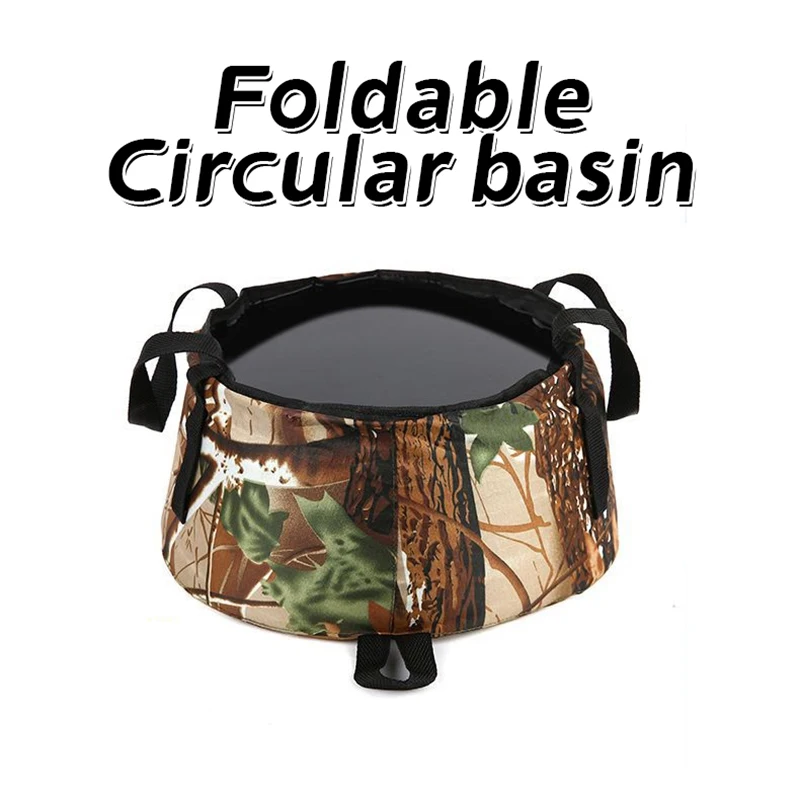 Portable Folding Travel Wash Basin For Outdoor Camping - Compact Sink For Face, Foot, And Hand Washing With Storage Bag Included