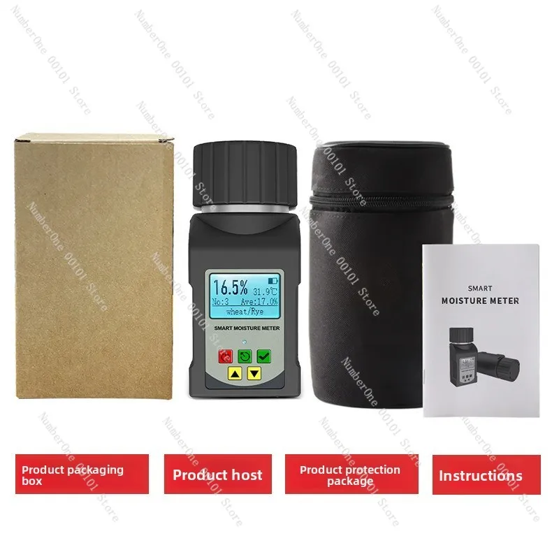 Portable Cup Type Grain Moisture Meter Tester for Granular Products with 20+ Grains Measurement 3-35% Range