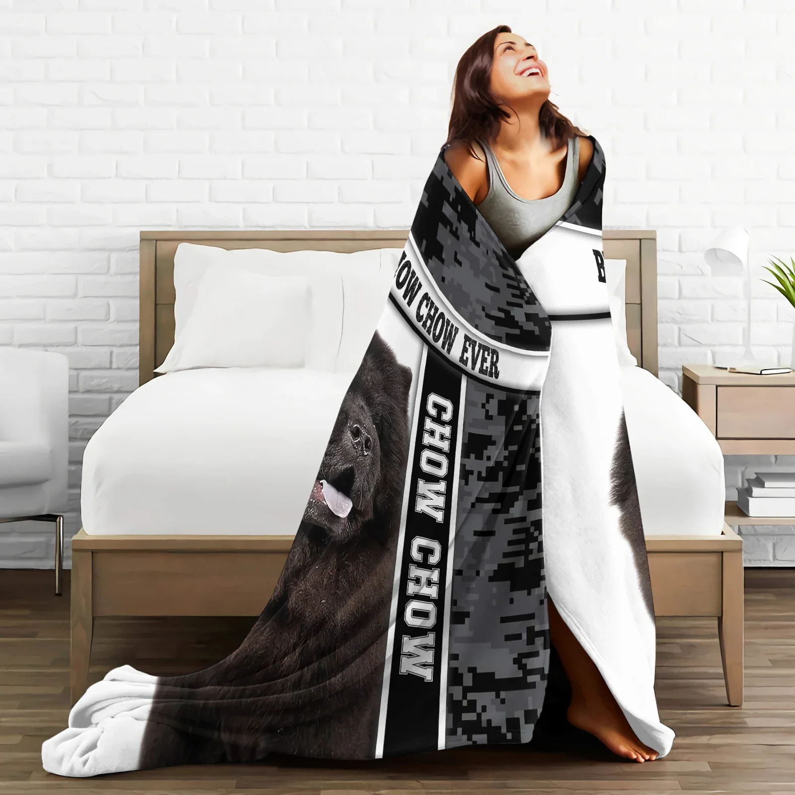 موضة الحيوانات الفانيلا البطانيات أفضل تشاو تشاو على الإطلاق ثلاثية الأبعاد مطبوعة رمي بطانية مكتب قيلولة السفر المحمولة لحاف دروبشيبينغ