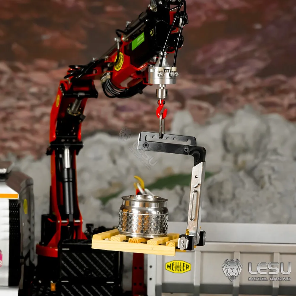 LESU Hydraulischer Drehzylinder aus Metall mit Haken 270 °   Rotierend für 1/14 RC montiert Kran LKW elektrische Muldenkipper Autoteile TH22562