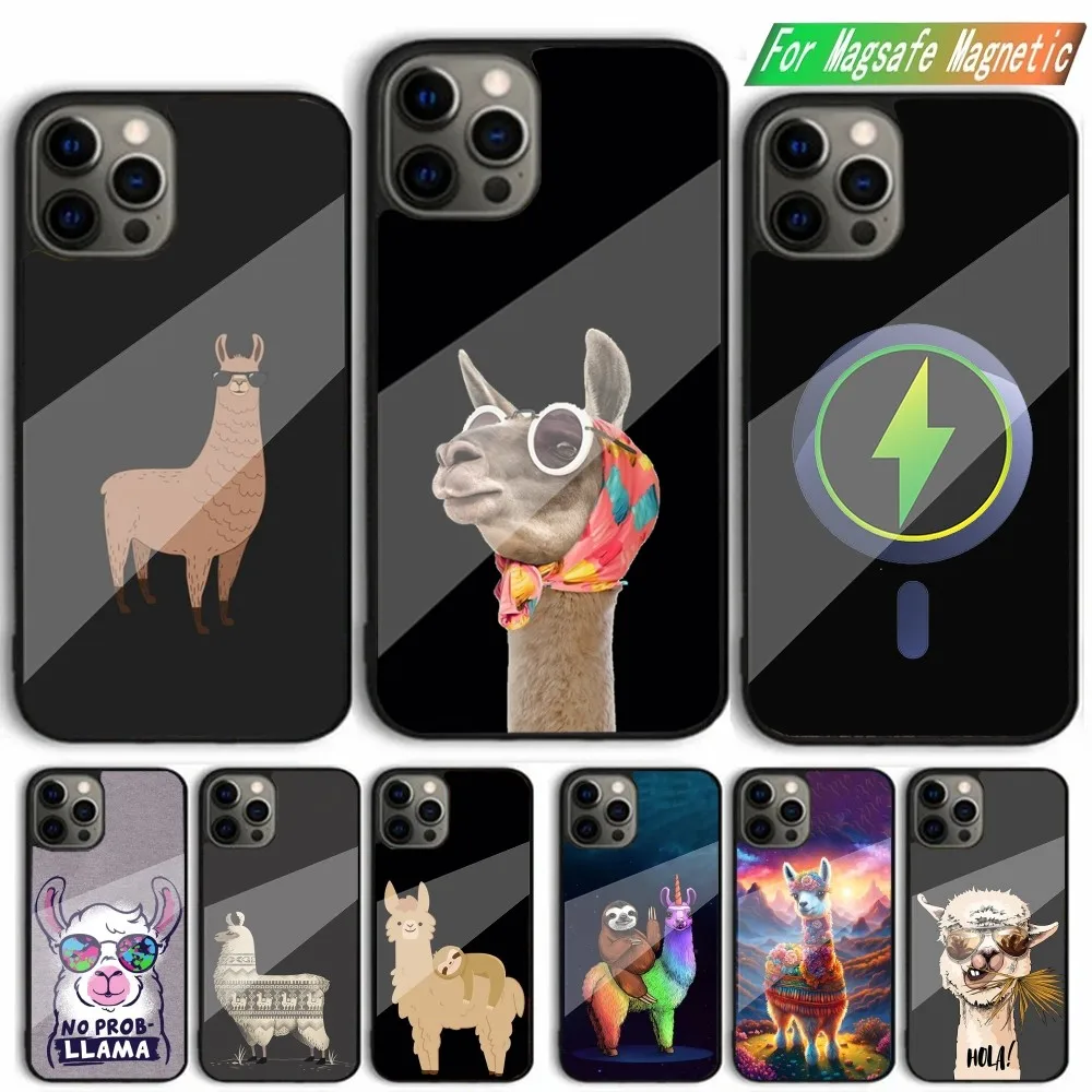 Lama Llama Alpacas Phone Case For iPhone 15,14,13,12,11,Plus,Pro,Max Mini Magsafe Magnetic Wireless Charging