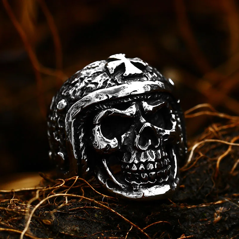 BEIER 316L stainless steel Ancient Egyptian Mummy Skull Ring Punk skull men\'s ring fashion jewelry BR8-773