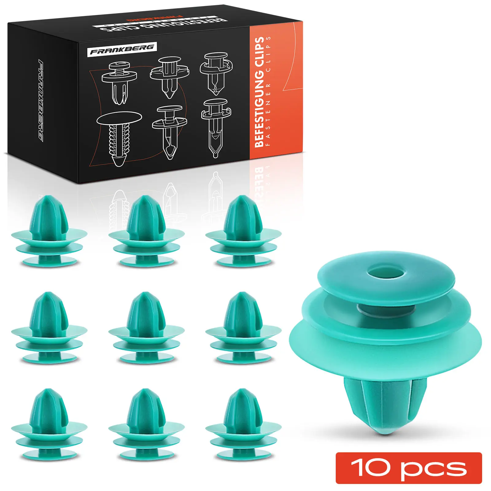 Frankberg 10x bevestigingsclips deurpaneel voor Hyundai Santa Fé III Tucson KIA Ceed 22313 823152 W000