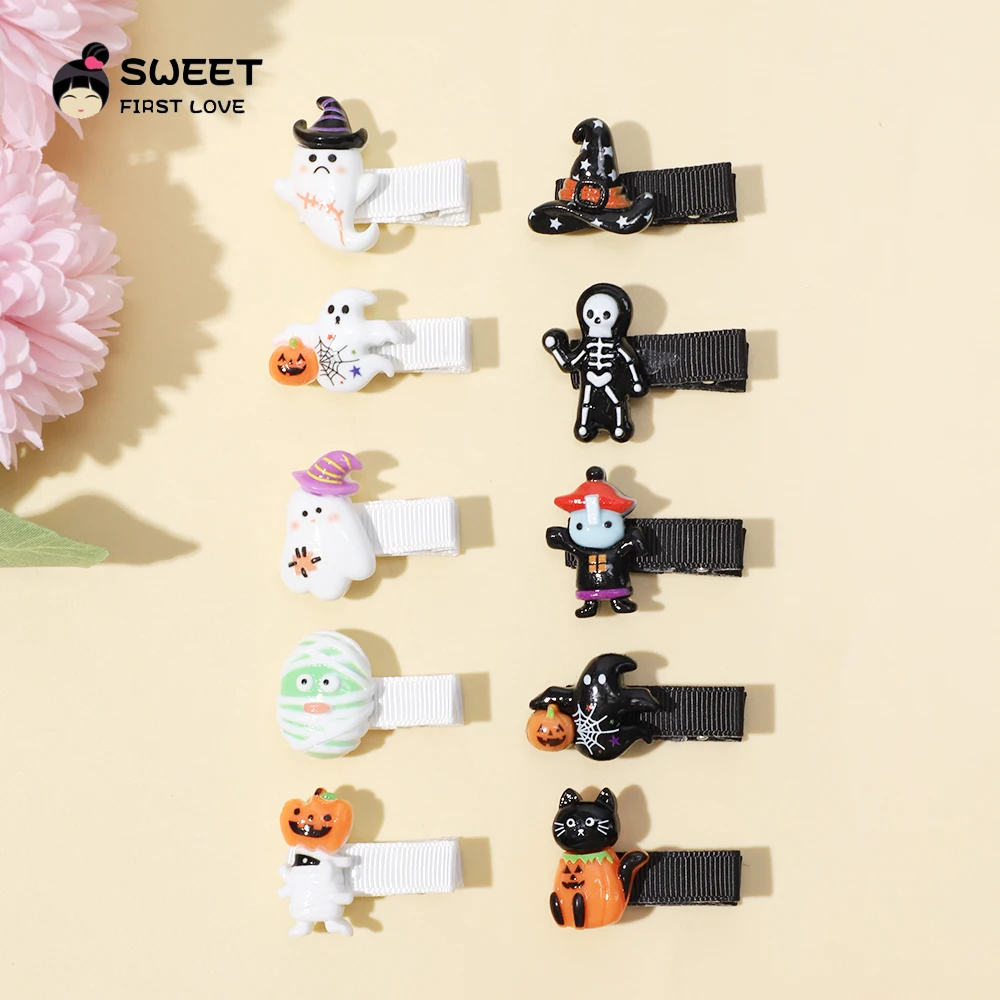 Girls Halloween Hairpins Hair Cartoon Clips Holiday Gift Safe Hair Clip Barrettes for Infants Toddlers Kids Hair Accessories