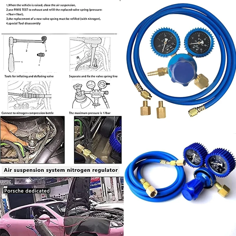 Air Suspension Nitrogen Gas Vibration Air-Pumping Bag Special Tool for Porsche Cayenne Panamera