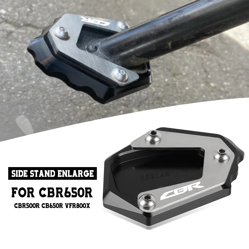 

FOR Honda CBR650R CBR500R CB650R VFR800X Crossrunner 2018-2025 Motorcycle Accessories Side Stand Extension Pad Bracket Kickstand
