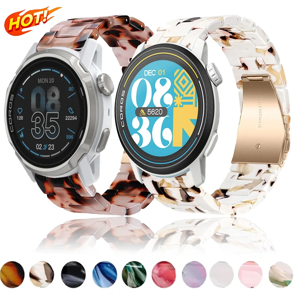 20mm 22mm Resin Strap For COROS PACE 4/APEX 4 42mm OPPO Watch X3 Bracelet band For Suunto Vertical 2/Race 2 Amazfit Active Max