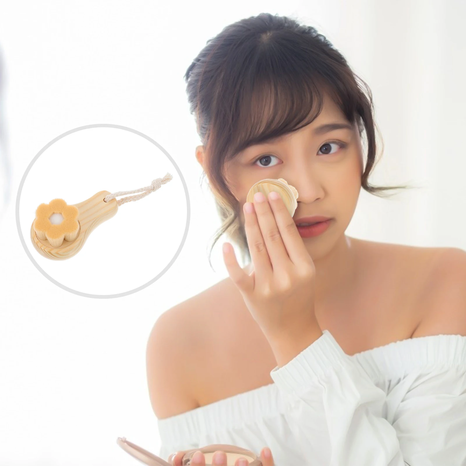 

Soft Facial Cleansing Brush For Women Face Washing Deep Cleaning Pores Removal Makeup Exfoliating Tool Household Skincare Travel