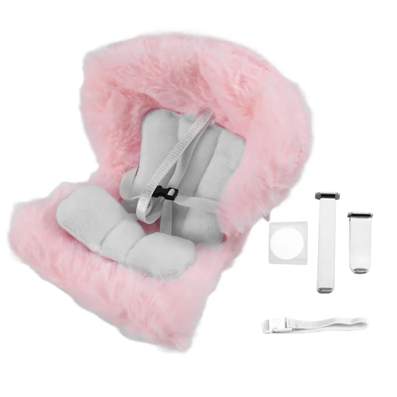 

Idol Seat Car Ornament Mini Plush Safety Seat Decoration Accessories With Headrest