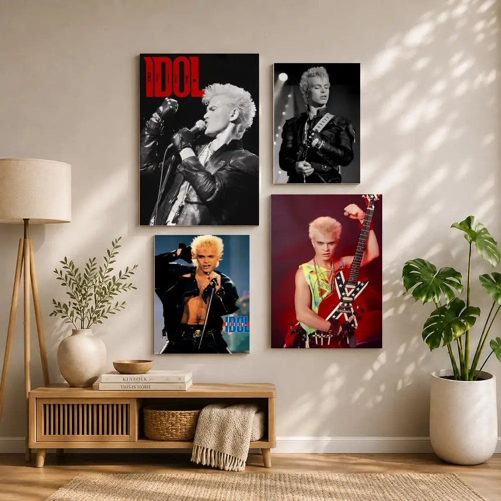 Singer B-Billy IdolS Poster HD Self Adhesive Waterproof Wall Art Ideal for Home Office Dorm Bedroom Great Gift