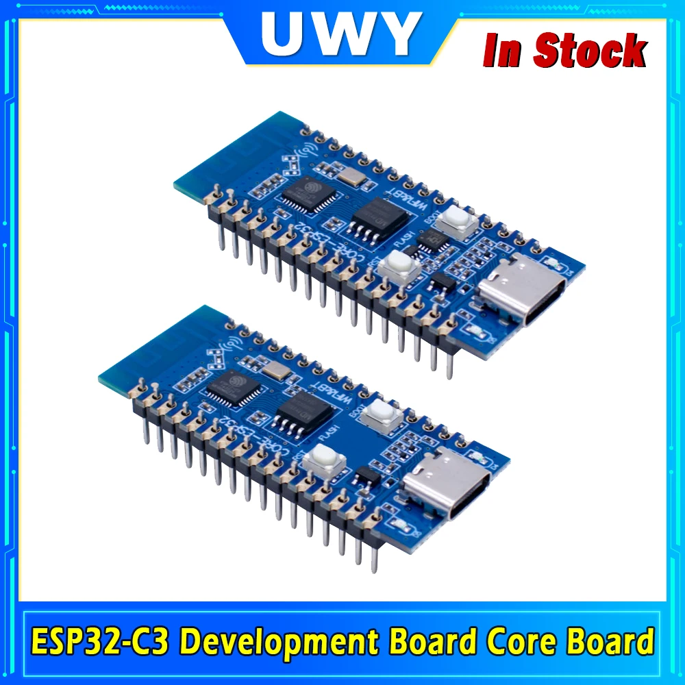 ESP32-C3 Core Development Board 32Pin 4-Layer Gold Plated PCB Onboard 2.4G Wi-Fi Bluetooth Antenna Type-C Interface RISC-V
