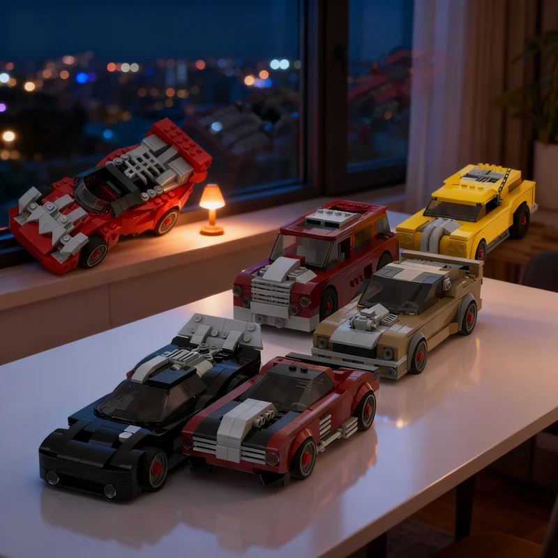 2640PCS MOC Performance Racing Car Model Technical Engineering Detailed Imaginative Assembly Brick Showcase Collector Toy Gift