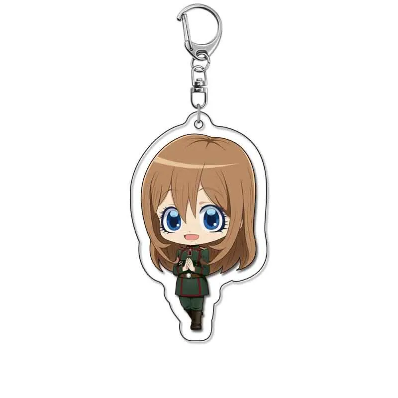The Saga of Tanya the Evil Acrylic Keychain Q Version Tanya Visha Mary Sue Keyring Bag Pendant Decor Cosplay Props Gifts