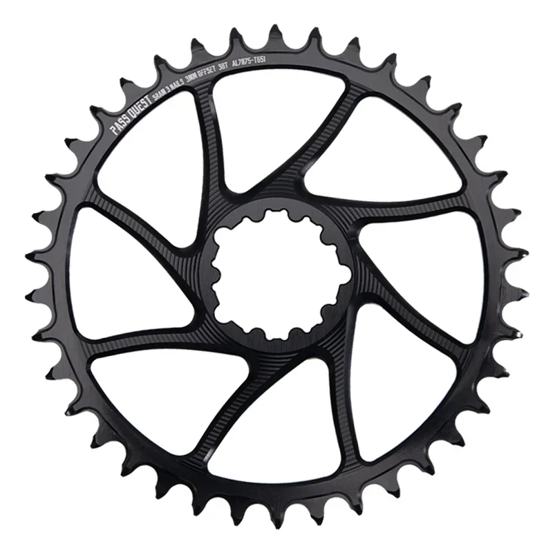 PASS QUEST for DUB 3mm Offset Direct Mount Narrow Wide Oval and Round MTB Bike Chainring for 10/11/12 Speed chains