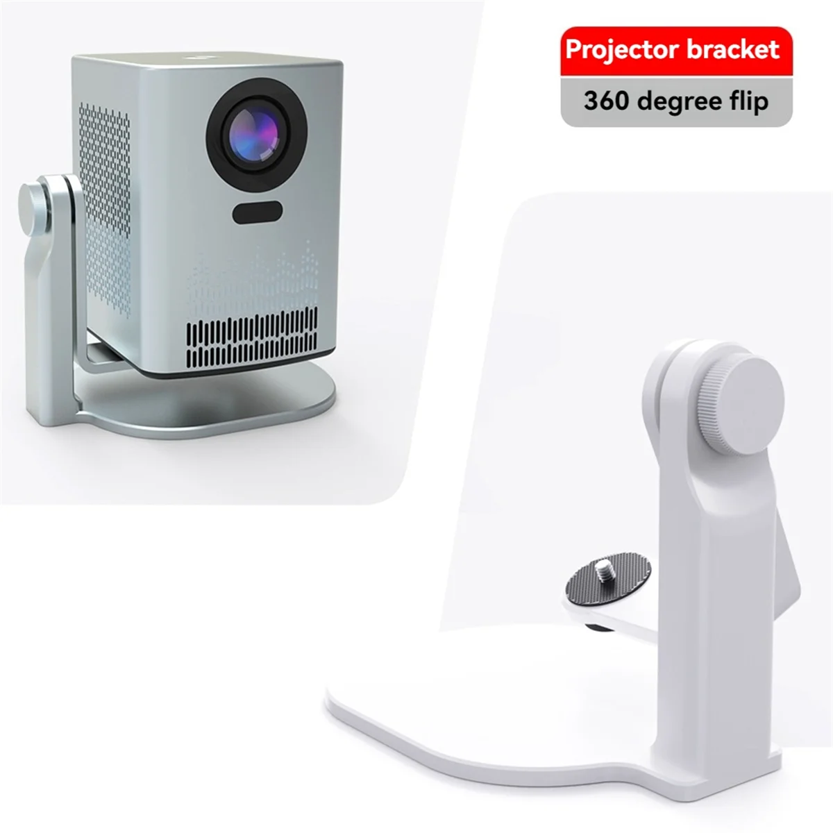 AB25-Projectorstand Ultra-Compact Stand For Home And Offices Projector Holder With Easy Setup And 360-Degree Rotation B