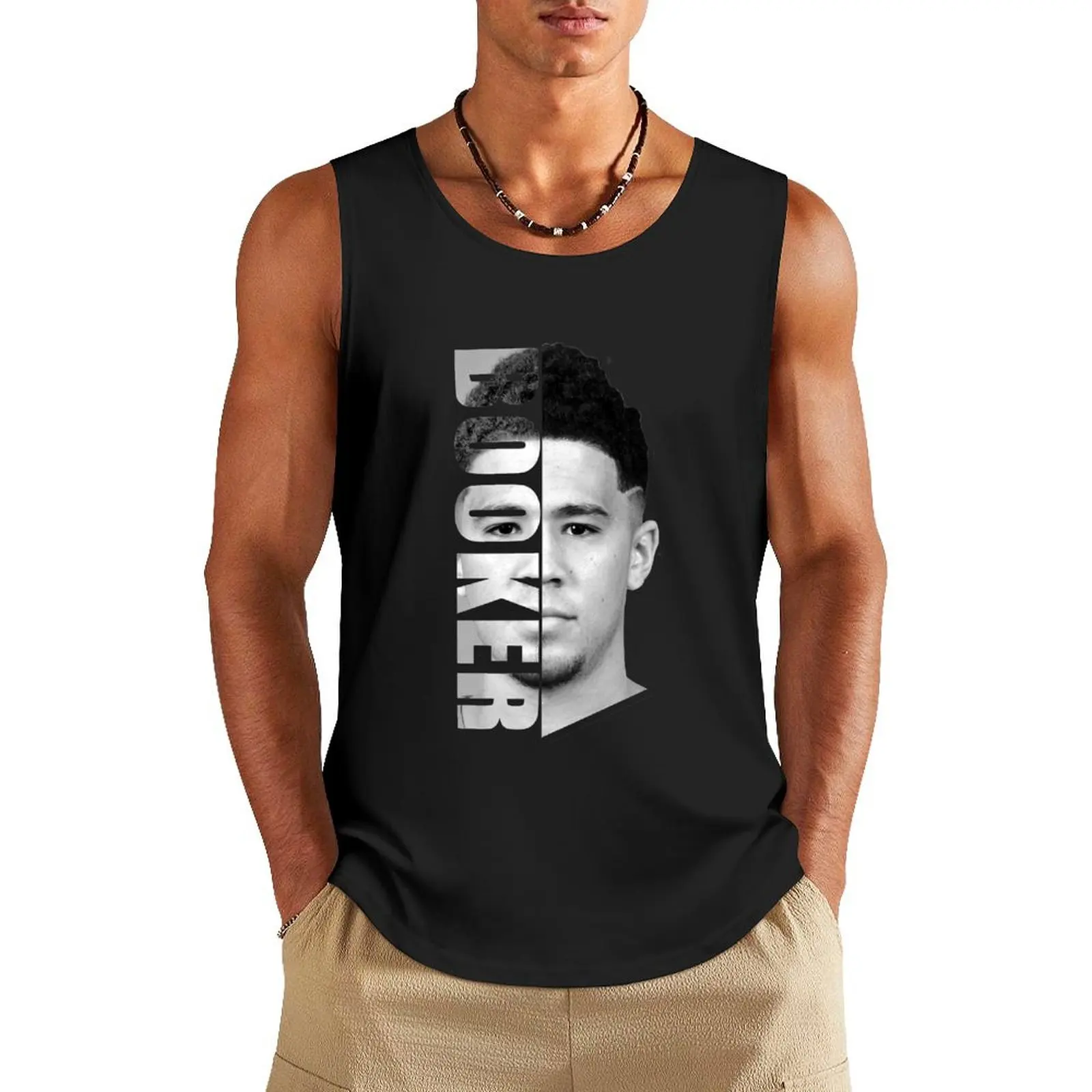 

Devin Booker - Blak White Tank Top bodybuilding for men cute tops