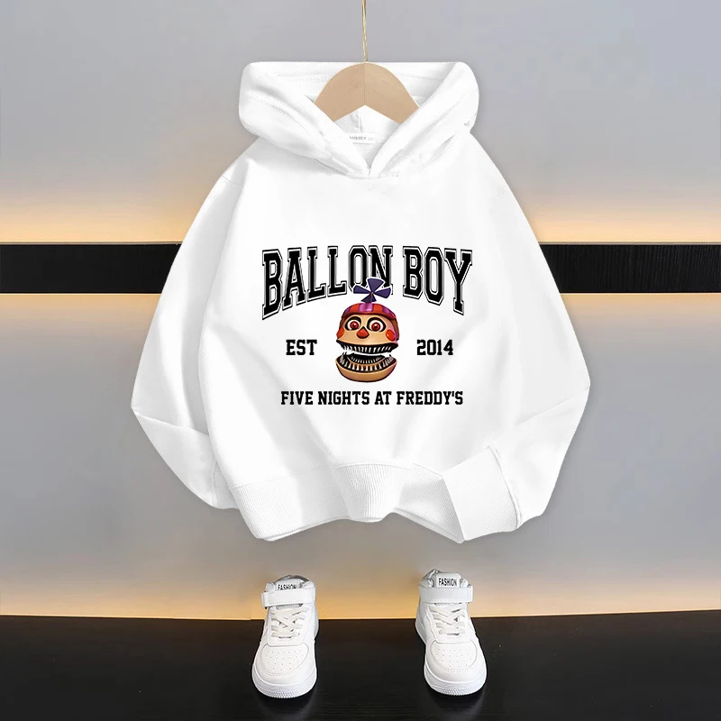 Fnafs Kids Hoodie Long Sleeve Pullover Five Nights At Freddyes Fashion Hip Hop Boys Girls Clothes Cute Cartoon Thin Outdoor Wear