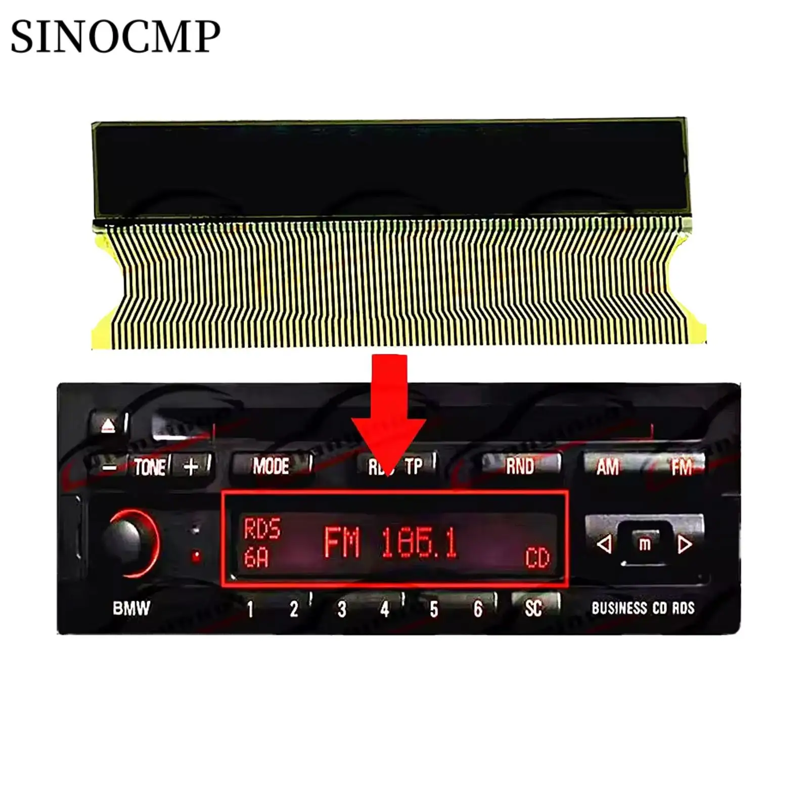 Car Dashboard LCD Display 65128360792 65128374584 For BMW Business CD RDS Radio CD23 E30 E36 E34 E32 E31 Z3 Z3 E36/7 E36/8