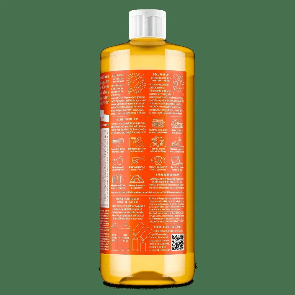 Tea Tree Pure-Castile Flüssigseife, umweltfreundlich, Allzweck-Körper-Gesichts-Handwaschmittel, vegan, tierversuchsfrei, EWG-geprüft, biologisch abbaubar