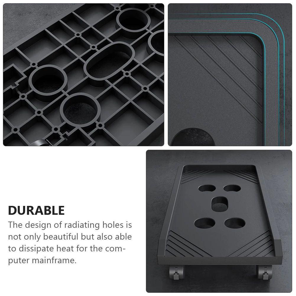 Plastic Computer Mainframe Holder Tower St Shelf Radiating Holes Design Long Lasting Strength Laptop St Storage Solution