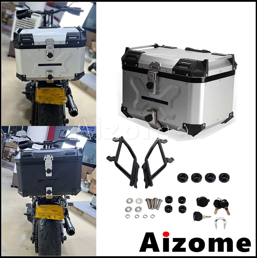 

Motorcycle 42L Tail Top Box Trunk For Harley Softail Fat Bob 114 FXFBS FXFB 2018-2025 Motorbike Top Case Rear Luggage Tool Cases