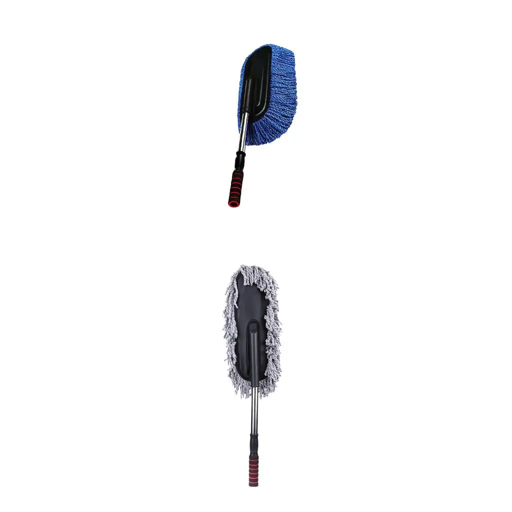 Stainless Steel Microfiber Car Clean Duster Adjustable Cleaning Brush for Manual Car Wash