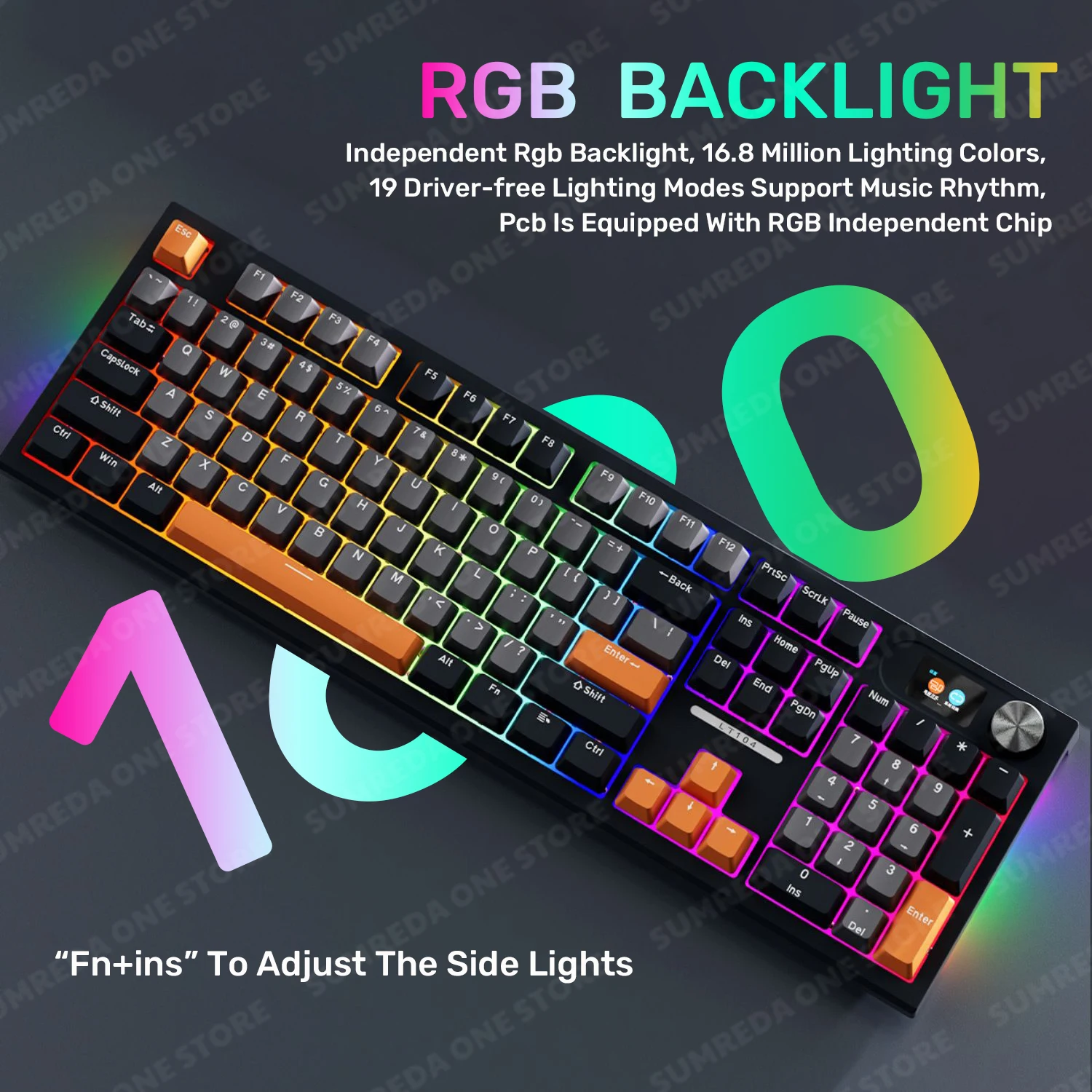 Imagem -05 - Teclado Mecânico sem Fio Gaming Teclado com Fio Bluetooth Rgb Hotswap Gamer 104key 2.4g Langtu-lt104