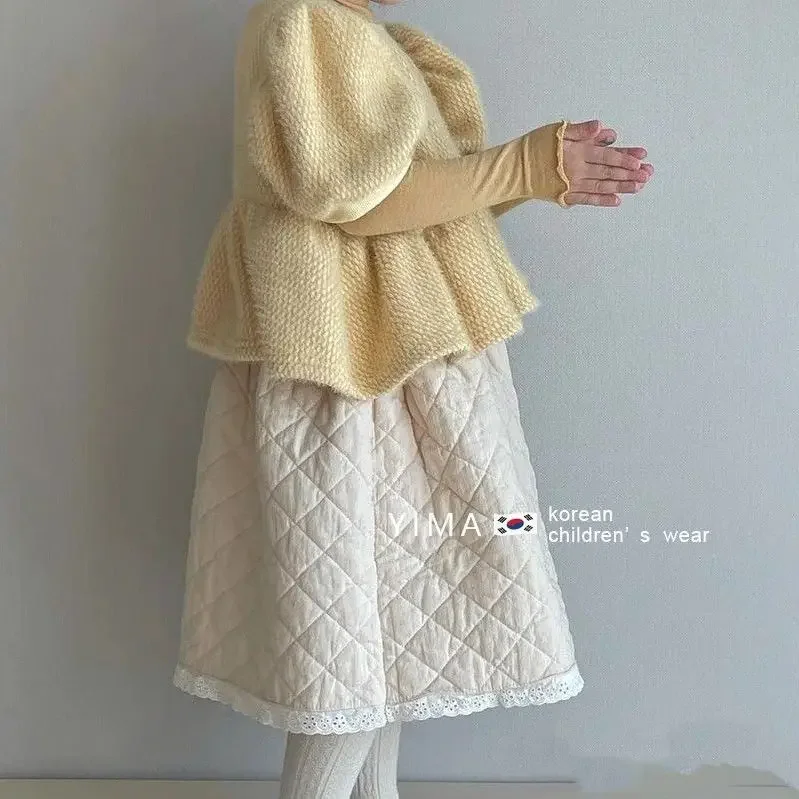 Children Clothing 2025 Autumn Winter Korean Style Girls Cause Sweet Fashion Set Shirt Coat Three Pieces Clothes Set image 4