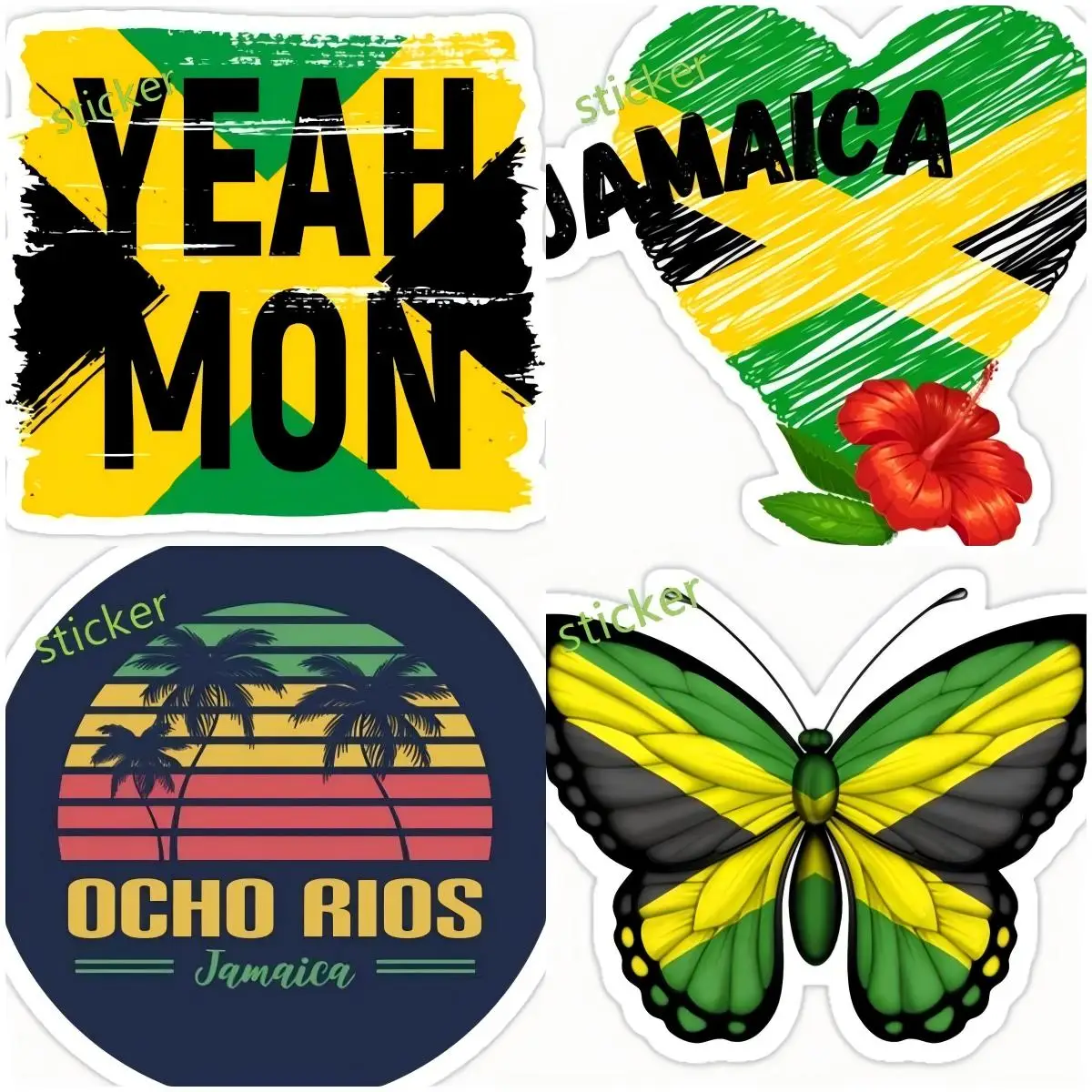 

Jamaica Sticker Car-sticker And Decals Cover Scratches Bumper Window Laptop Bodywork Vinyl Cover Scratch Waterproof