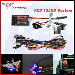 Kontroler światła symulacyjnego DUMBORC FZD z zestawem 12 diod LED do samochodów 1/10 1/8 RC Truck Drift HSP TAMIYA CC01 4WD Axial SCX10