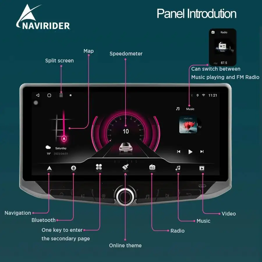 راديو السيارة 10.88 بوصة نظام تحديد المواقع الصوت لفورد ترانزيت T250 2022 أزرار حامل هاتف مشغل وسائط متعددة السيارات Carplay QLED شاشة عرض #6