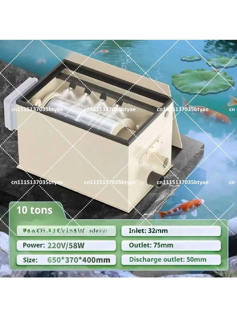 Micro Drum Filter Koi Pond Biological Filtration System Microfiltration Water Treatment Machine for Fish Pond