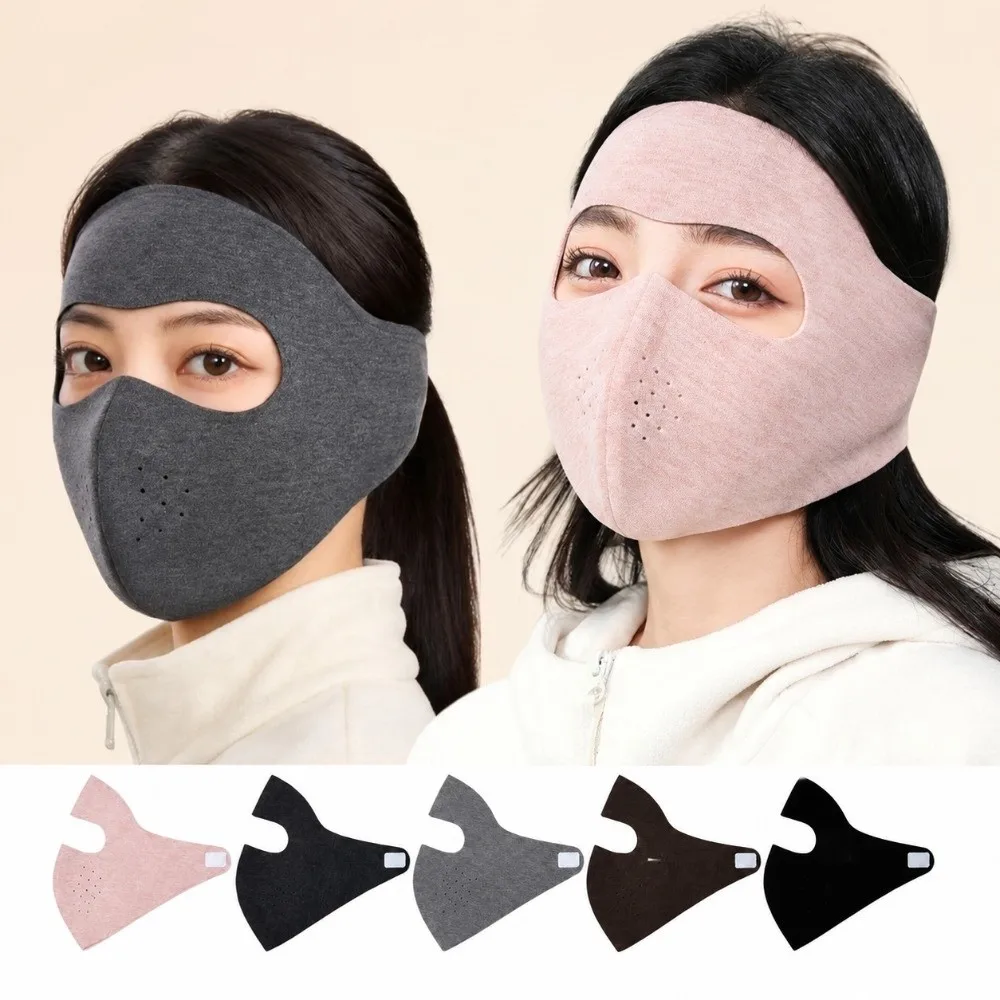 Soft Winter Cycling Face Mask Plush Thickened Outdoor Sunscreen Mask Warm Sun Protection Full Face Mask Outdoor Riding