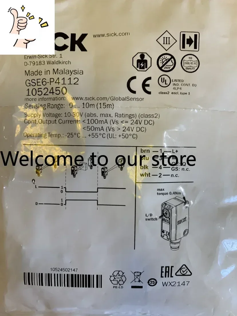 

2026 Brand New, Original, And High-quality SICK GSE6-P4112