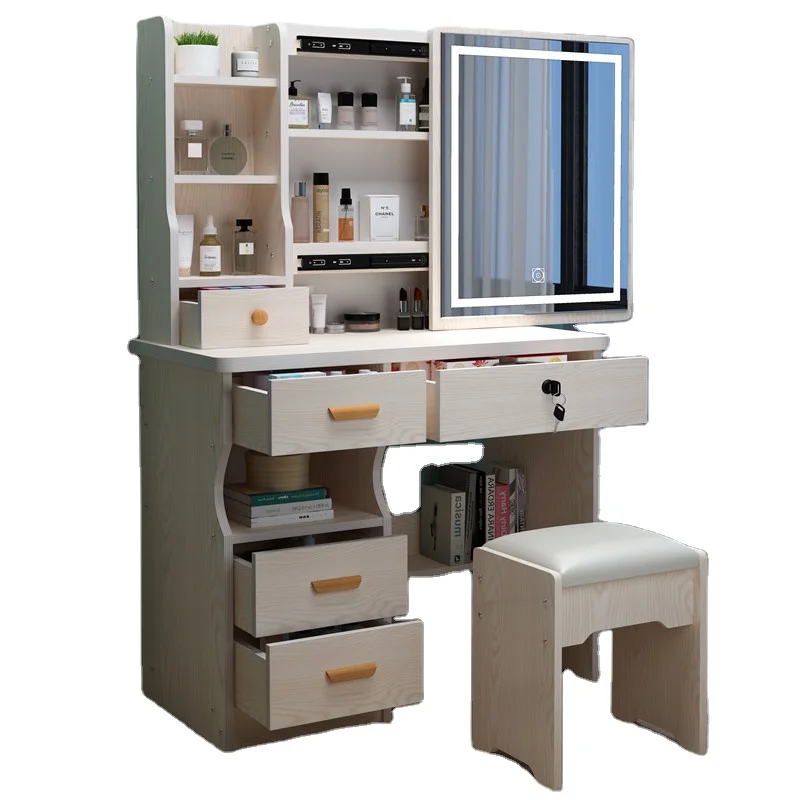 Hot Cheap Selling Makeup Dressing Vanity Set with Stool and Mirror Bedroom Furniture dressing table