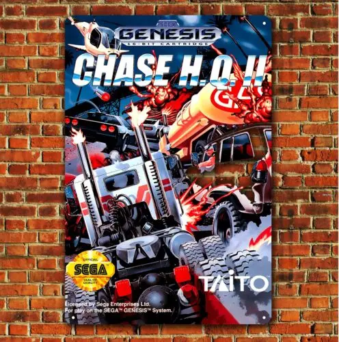 H.Q. 2 Genesis Retro Video Game Metal Poster Tin Sign 20*30cm