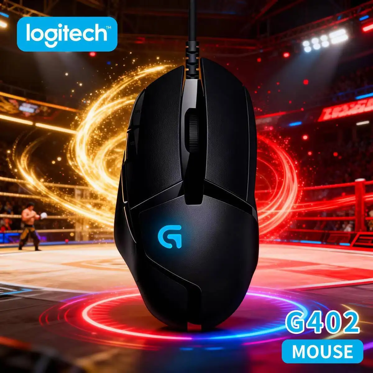 

Проводная игровая мышь Logitech G402 Hyperion Fury, 8 программируемых кнопок, 4000 точек на дюйм, высокоскоростное отслеживание для геймеров