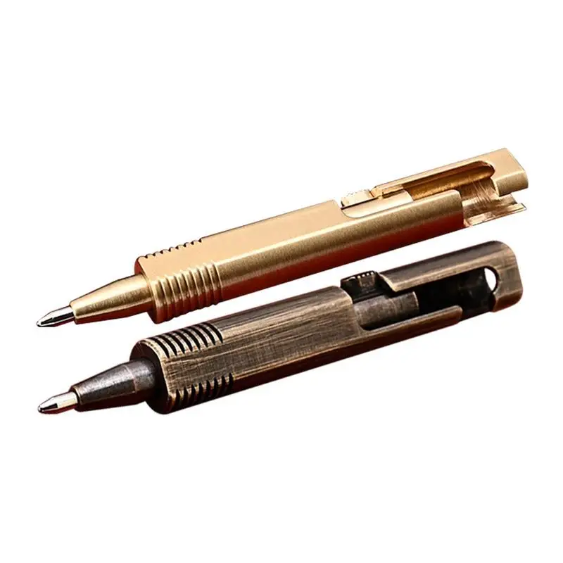 Mini stylo créatif en laiton pour Journal, stylos à bille courts en laiton pour Journal, outils d'écriture en laiton pour la maison et l'école