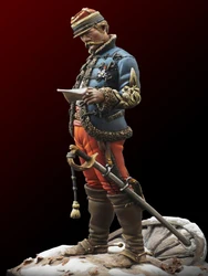 1/24 75MM French Officer 1871 year toy Resin Model Miniature resin figure Unassembly Unpainted