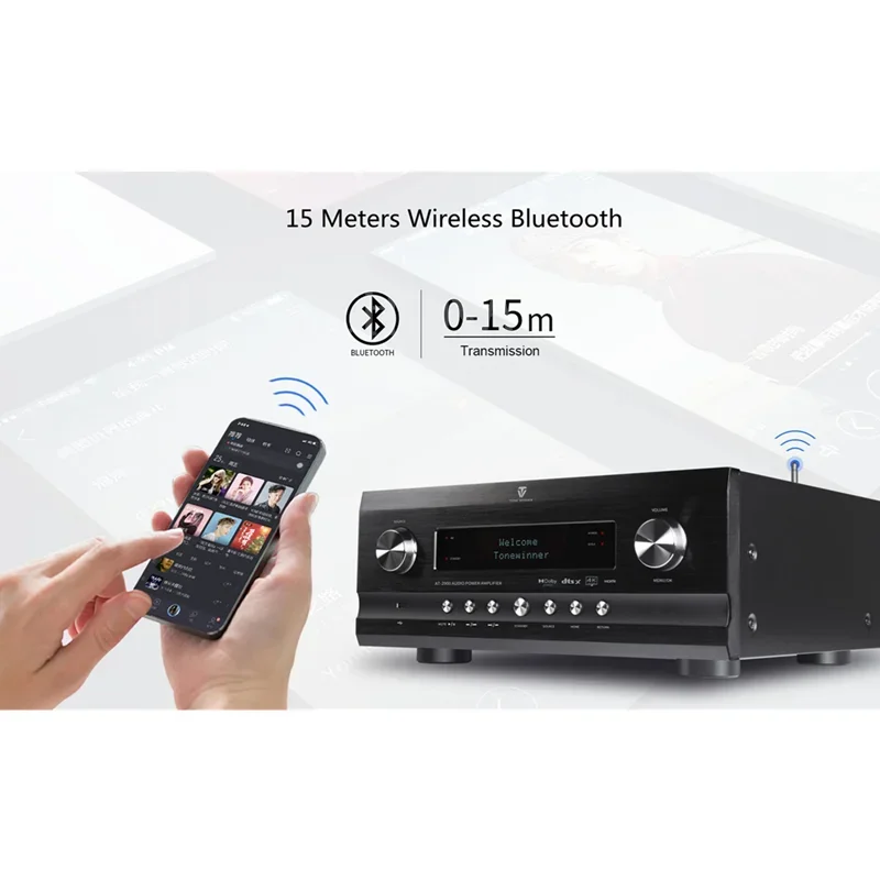 Winner AT-2900 Pre Amplifier 9 Channel Integrated Amp AV Receiver Home Theatre Amp Decoding 7.3.6/9.3.4 200W/4Ω 120W/8Ω