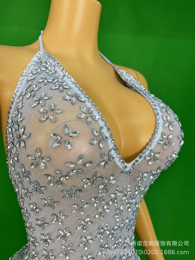 Luxury Sexy Neck Holiday Dress Social Celebration Evening Wear Company Annual Meeting Red Carpet Host Dress Luxury Evening Gowns