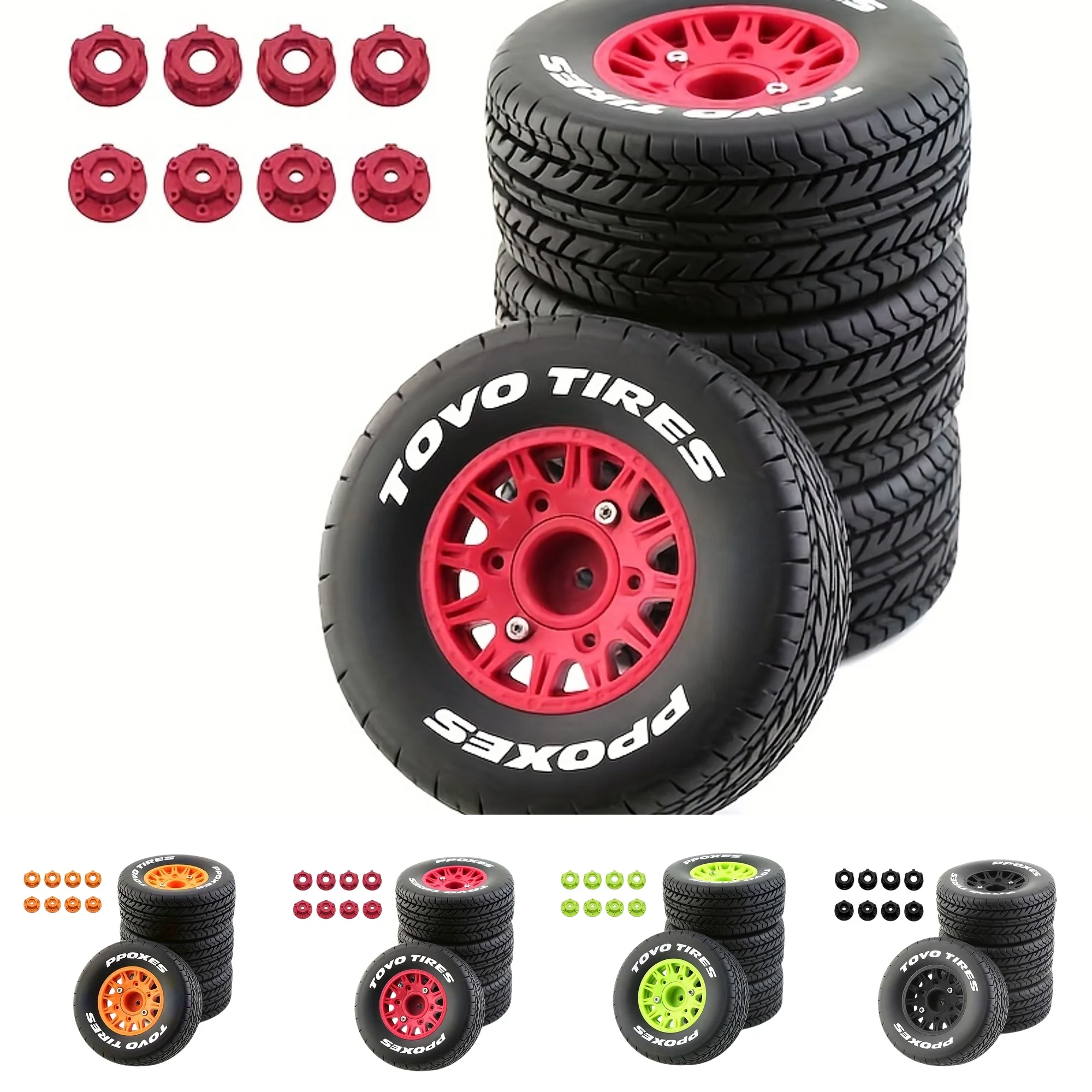 

4PCS 12/14mm Hex 1/10 Scale RC Wheels Tires for Arrma Senton Axial Losi Redcat RC4WD 2WD 4x4 Truck Detachable Replacement Part