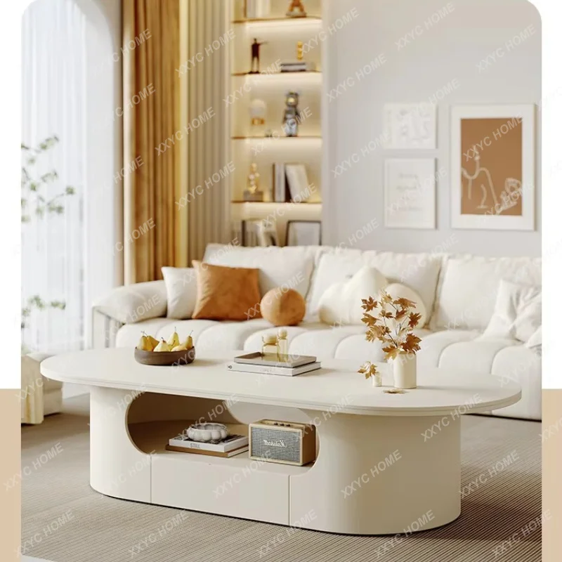 XXLuxury Decoration Coffee Table Modern Living Room Storage Drawers Side Table Standing Mesa Auxiliar Home Furniture