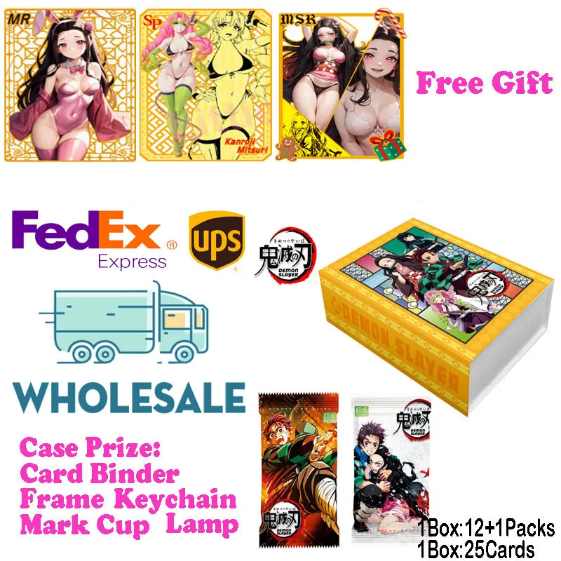 

Новинка 2024, оптовая продажа, карточка для коллекции рассекающих демонов, Shinobu Nezuko Mitsuri Booster Box, подарок для хобби на окуня