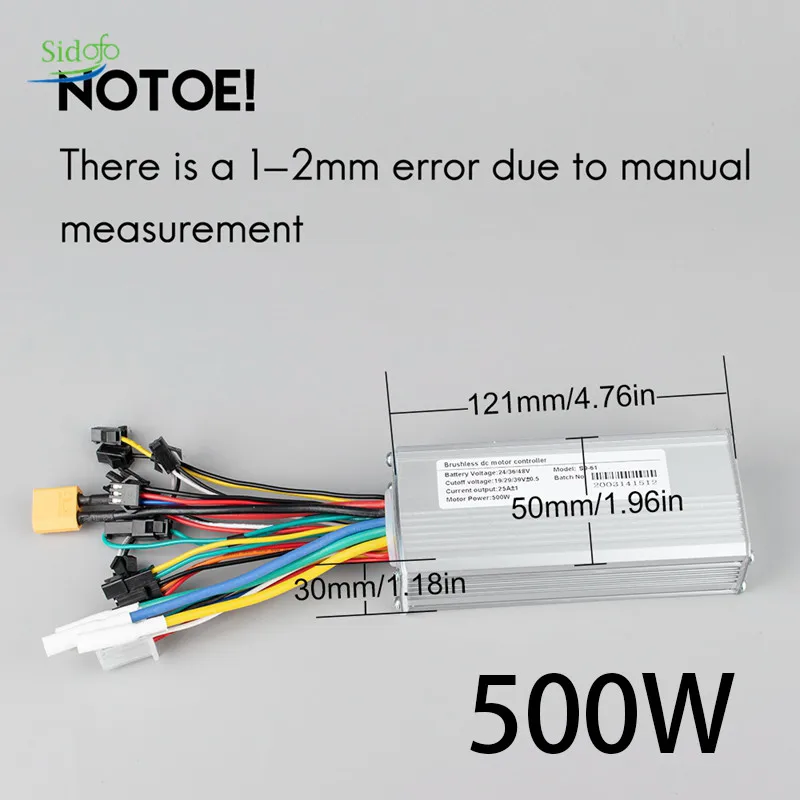 250W 350W 500W 24V 36V 48V Dual Mode Brushless Motor Controller with LCD For Electric Bicycle Tricycle Ebike E-Scooter Parts