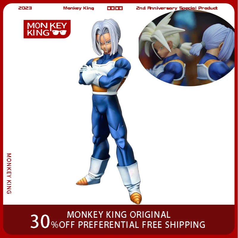 Figurine Dragon Ball Torankusu Super Saiyan, 30cm, remplacement à Double tête, modèle de Collection Anime, ornements de bureau, jouets pour enfants