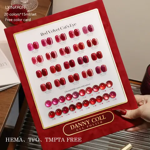 Magnetisches Cat Eye Glitter Gel Nagellack Set mit Karte Nagel UV Gel Lack Soak Off Gelpolish Gel Lack Nail Art Lacque Primer